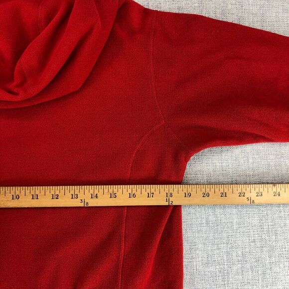 Vintage Y2K Nike Therma Fit Hoodie Pullover Red Women's Medium Back Pocket - Picture 11 of 12